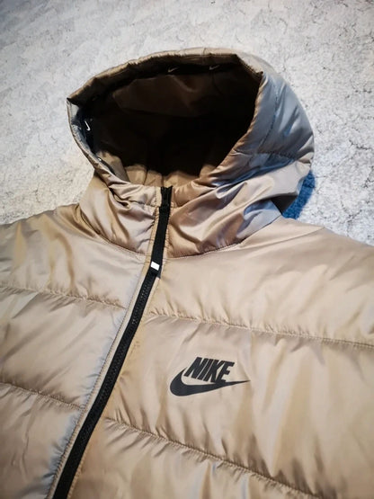 Daunenjacke NIKE Damen Khaki Größe L Therma Fit