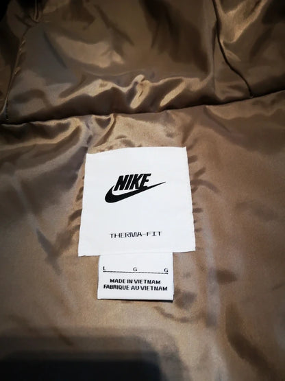 Daunenjacke NIKE Damen Khaki Größe L Therma Fit