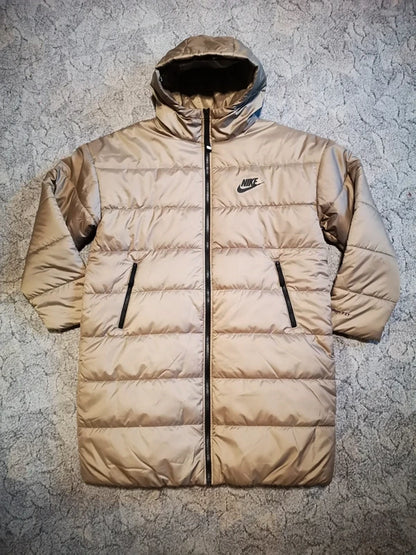 Daunenjacke NIKE Damen Khaki Größe L Therma Fit