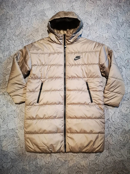 Daunenjacke NIKE Damen Khaki Größe L Therma Fit