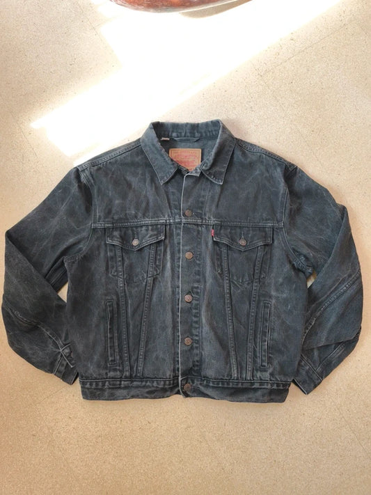 Vintage Levi's Denim 70503 02 XL Jeansjacke 1991 Schwarz Typ 3 Jacke