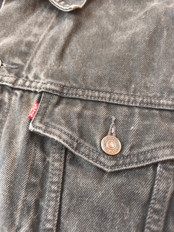 Vintage Levi's Denim 70503 02 XL Jeansjacke 1991 Schwarz Typ 3 Jacke