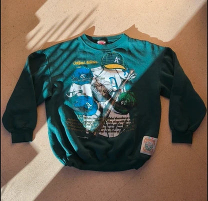 Vintage Nutmeg USA Oakland Athletics Sweatshirt – 90s – L – Rare