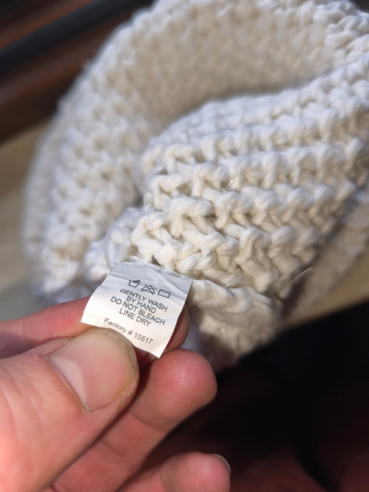 Original Adidas Strickhaube mit Bommel – Creme/Weiß – Wintermütze