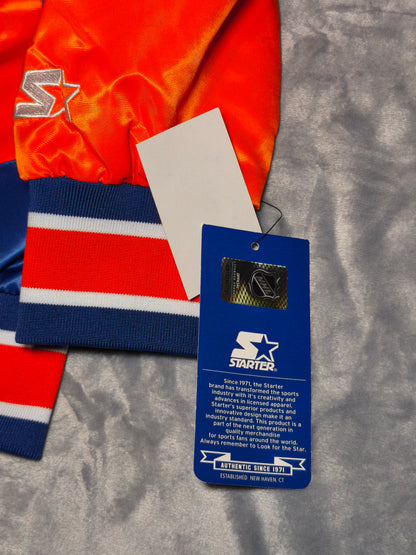 Starter NHL Edmonton Oilers Satin Jacke Gr. M 🔥NEU mit Etikett