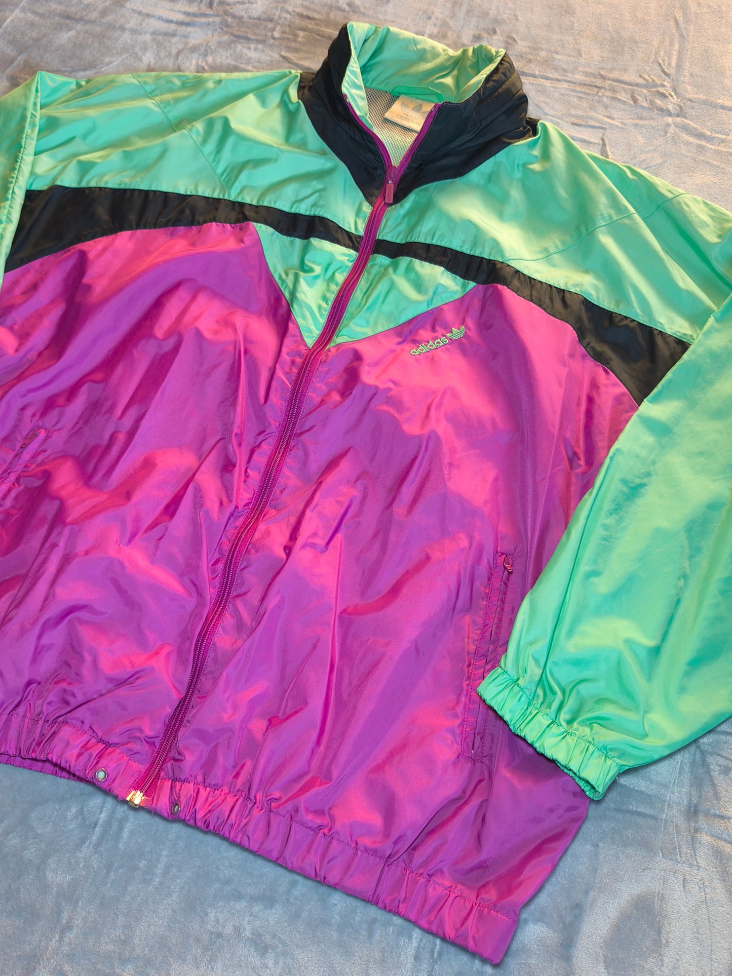 Vintage adidas Windbreaker Jacke 90s Retro D9 L/XL